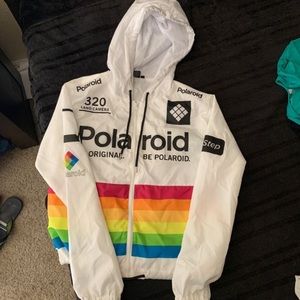 White & Rainbow Polaroid hoodie 🌈